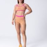 SHORT MARI BICOLOR - CARAMELO E ROSA