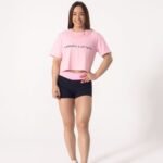 CROPPED MANGA CURTA  - ROSA CANDY